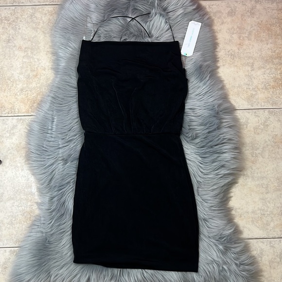 Almost Famous Dresses & Skirts - NWT Almost Famous Stretchy Strappy Mini Black Dress XS